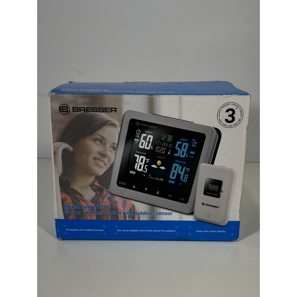 Bresser MeteoTemp WTM Colour Weather Station with Wireless Outdoor Sensor